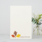 Salutations de feuille d'automne de la papeterie (Debout devant)