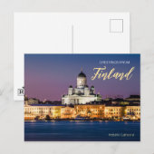 Salutations de Finlande Helsinki Carte postale pan (Devant / Derrière)