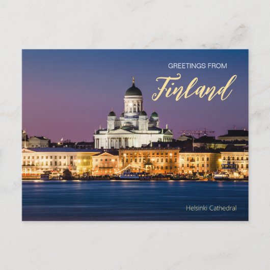 Salutations de Finlande Helsinki Carte postale pan (Devant)