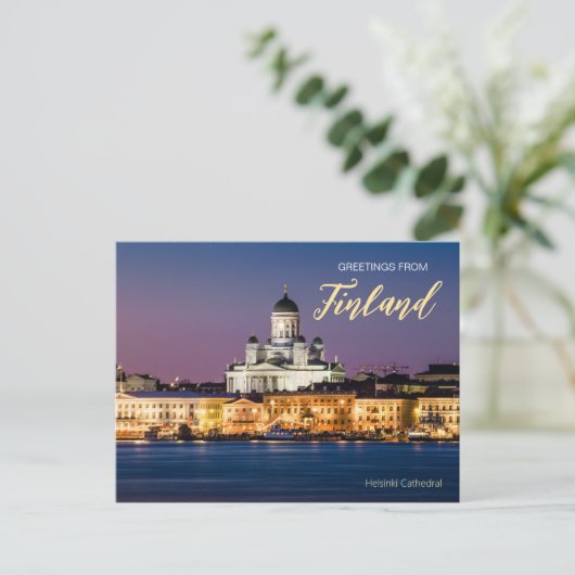 Salutations de Finlande Helsinki Carte postale Pit (Debout devant)