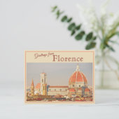 Salutations De Florence, Italie Carte Postale Vint (Debout devant)
