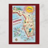 Salutations de Floride, carte vintage, (Devant)