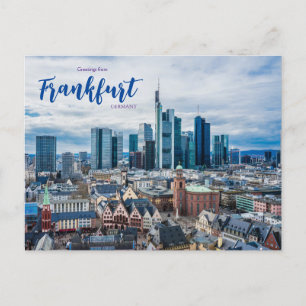 Salutations de Frankfurt Allemagne Carte postale