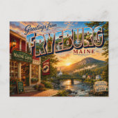Salutations de Fryeburg Maine Carte postale nostal (Devant)