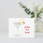 Salutations de Georgia Cocktail Carte de vacances (Debout devant)