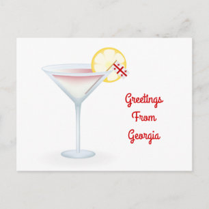 Salutations de Georgia Cocktail Carte de vacances