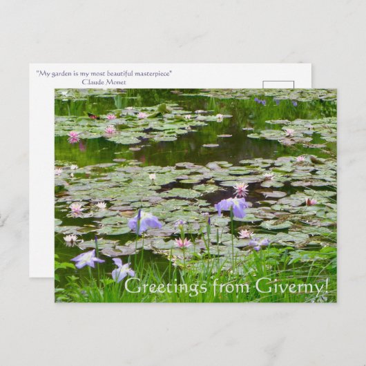 Salutations de Giverny ! Carte postale (Devant / Derrière)