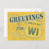 Salutations de Green Bay Wisconsin Carte postale (Devant / Derrière)