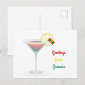 Salutations De Grenade Cocktail Carte de vacances (Devant / Derrière)
