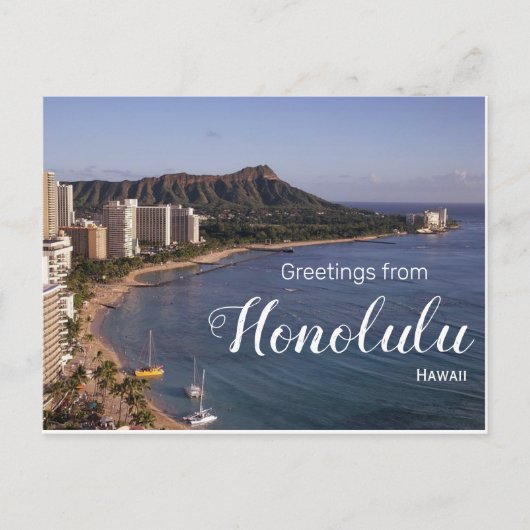 Salutations de Honolulu Hawaii Carte postale panor (Devant)
