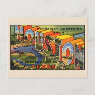 Salutations de Houston Carte postale grand format
