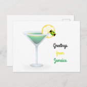 Salutations De Jamaïque Cocktail Carte Postale (Devant / Derrière)