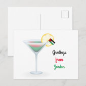 Salutations De Jordan Cocktail Carte Postale Holid (Devant / Derrière)