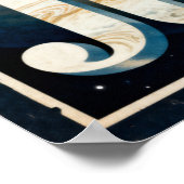 Salutations de Jupiter Retro Sci-Fi Poster (Coin)