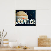 Salutations de Jupiter Retro Sci-Fi Poster (Cuisine)