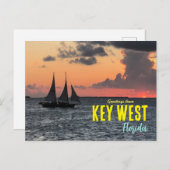 Salutations de Key West Florida Sunset carte posta (Devant / Derrière)