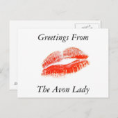 Salutations De La Carte Avon Lady Post (Devant / Derrière)