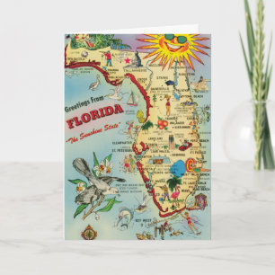 Salutations de la carte de Floride