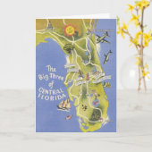 Salutations de la carte de Floride centrale (Fleur jaune)