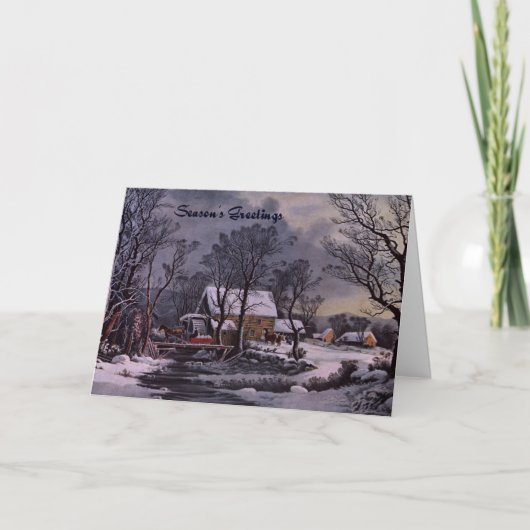 salutations de la carte de Noël agricole (Devant)