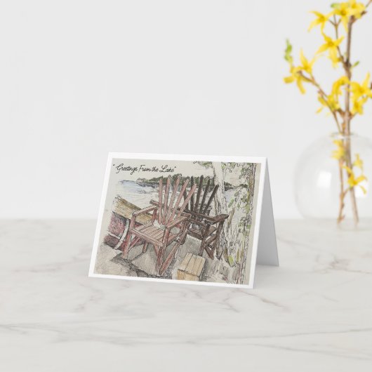 Salutations De La Carte Lac (Fleur jaune)