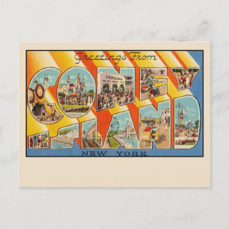 Salutations de la carte postale à grandes lettres