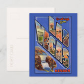 Salutations de la carte postale à grandes lettres  (Devant / Derrière)