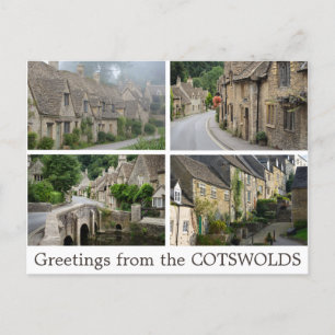 Salutations de la carte postale collage Cotswolds