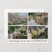 Salutations de la carte postale collage Cotswolds (Devant / Derrière)