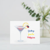 Salutations de la carte postale de cocktail de (Debout devant)