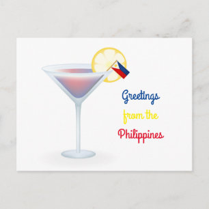 Salutations de la carte postale de cocktail de