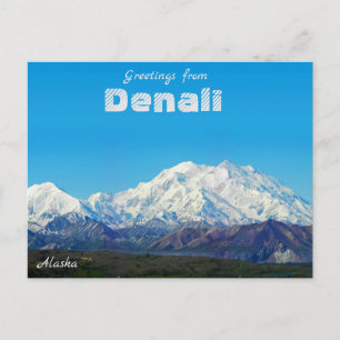 Salutations de la carte postale de Denali Alaska P