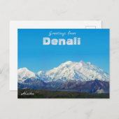 Salutations de la carte postale de Denali Alaska P (Devant / Derrière)