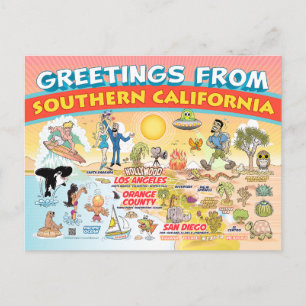 Salutations de la carte postale de la Californie d