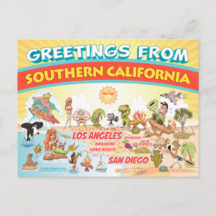 Salutations de la carte postale de la Californie d