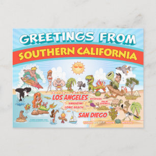 Salutations de la carte postale de la Californie d