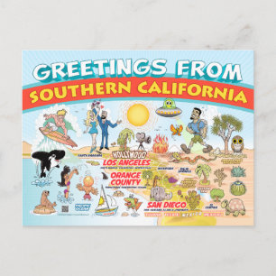 Salutations de la carte postale de la Californie d
