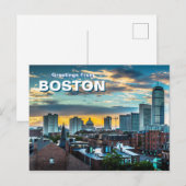Salutations de la carte postale de la skyline de B (Devant / Derrière)