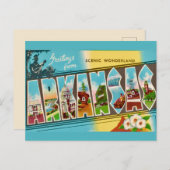 Salutations de la carte postale de l'Arkansas  (Devant / Derrière)