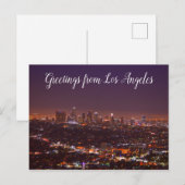 Salutations de la carte postale de Los Angeles (Devant / Derrière)