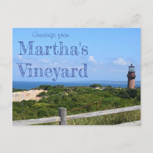 Salutations de la carte postale de Martha's Vineya (Devant)