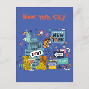 Salutations de la carte postale de New York
