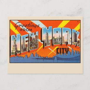 Salutations de la carte postale de New York