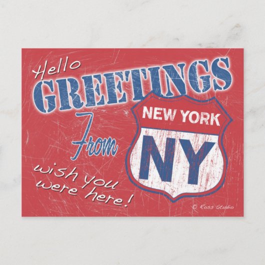 Salutations de la carte postale de New York (Devant)