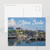 Salutations de la carte postale de Nouvelle-Écosse (Devant / Derrière)