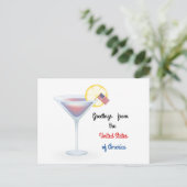 Salutations de la carte postale de vacances USA (Debout devant)
