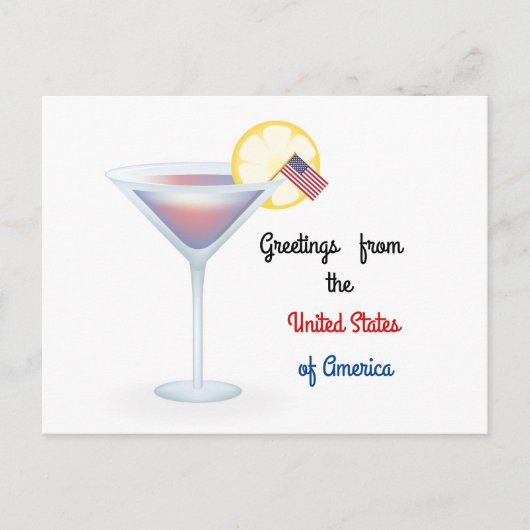 Salutations de la carte postale de vacances USA (Devant)