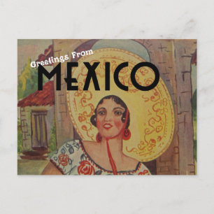 Salutations de la carte postale de voyage au Mexiq