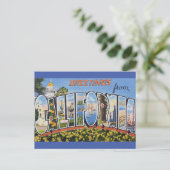 Salutations de la carte postale de voyage de Calif (Debout devant)