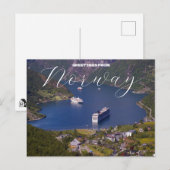Salutations de la carte postale de voyage de crois (Devant / Derrière)